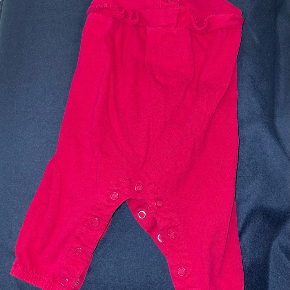 Carter's pink Baby romper with lace trim, size 3 months